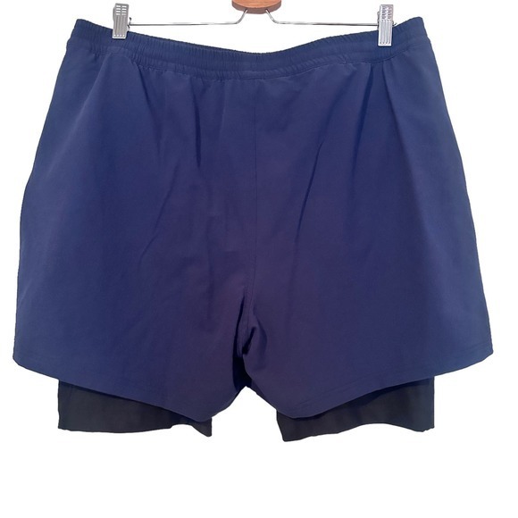 Outdoor Voices‎ Navy Blue men's stretch crepe trail compression Lined Shorts XL - Picture 1 of 7